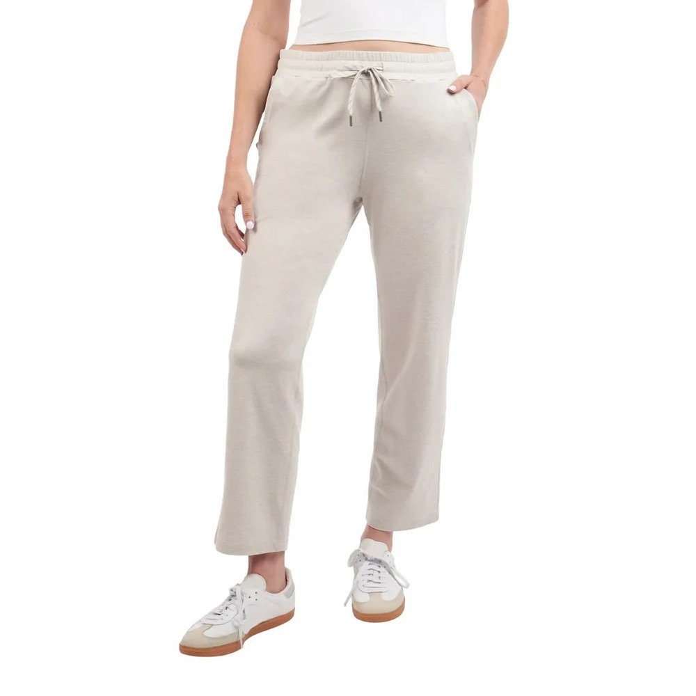 Kirkland Signature Women's Lightweight Crop Pant, Cream, Size: 2XL, New